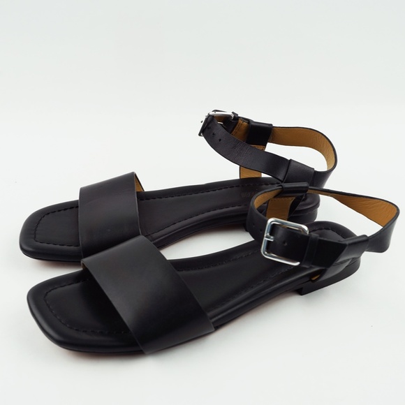 MADEWELL Size 6 The Karla Ankle-Strap Sandal in True Black $98 NP278 - Picture 4 of 6
